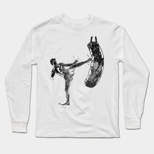 Kickbox Male Martial Artist Long Sleeve T-Shirt